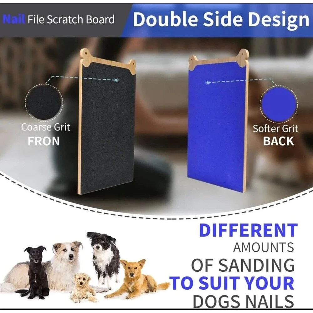 Bamboo Dog Scratch Pad for Dogs, Scratching Pad, Double Sided Sandpaper, New